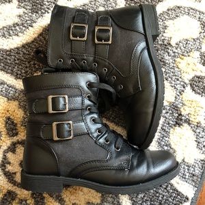 Rachel Girls Arlington zip-up combat boot